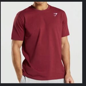 Gymshark Performance Athletic Tee Shirt sz XL burgandy red